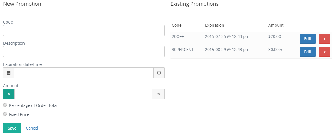 Add Promotion