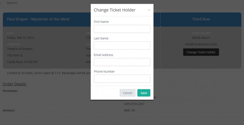 New Feature: Customers and Event Producers Can Reassign Tickets ...